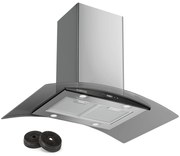 Klarstein Colette, páraelszívó, 90 cm, 600 m³/ó, A energiaosztály, rozsdamentes acél, ezüst