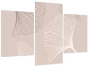Kép - Bézs színű levelek N⁰6 (90x60 cm)
