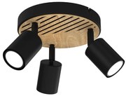 Spotlámpa TERRA 3xGU10/8W/230V fekete/tölgy