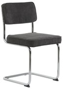 Szürke kordbársony étkezőszék Rupert – Unique Furniture