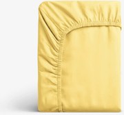 Goldea pamut gumis lepedő - sárga 180 x 200 cm