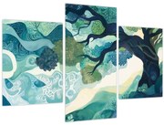 Kép – Az életfa zöld lombkoronája (90x60 cm)