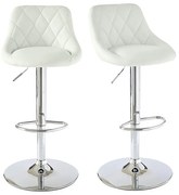 2 db háttámlás bárszék, 2 színben-fehér