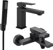 Mexen Uno R77 fürdőkád készlet, fekete - 71403R77-70