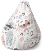 Pear babzsák festett cicák - gyerek, színes