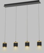 AVIANO LIGHTING 7003-404 TOULOUSE Többágú Függesztett Lámpa Matt Fekete, Arany LED IP20
