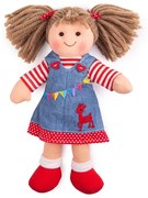 Bigjigs Toys rongybaba Hattie, 28 cm