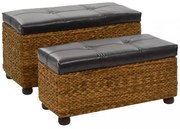 2 darabos barna tengerifű pad-garnitúra