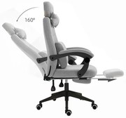 Fejtámlás irodai forgószék - több színben-világos szürke