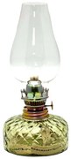 Petroleumlámpa JOSEFÍNA 22 cm erdőzöld színben