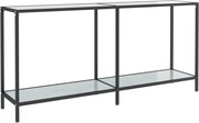 vidaXL fehér edzett üveg tálalóasztal 160 x 35 x 75,5 cm