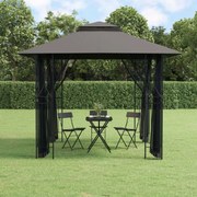 antracit acél pavilon oldalfalakkal 300 x 300 x 270 cm