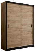 SAPHIRA tolóajtós gardrób 203x215 cm, craft tölgy kivitel