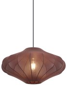 Japandi függőlámpa barna színben, szöveternyővel, 50 cm - Plu