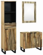 Fürdőszoba bútor szett fiókkal 3 pcs Barna 38 x 33 x 160 cm