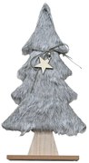 LUSH dekoratív karácsonyfa szőrmével 41 cm - többféle színben Termék színe: Sötétszürke