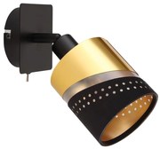 Globo 54046-1 - Fali spotlámpa OR 1xE14/25W/230V fekete/arany