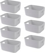 Szürke műanyag tárolódoboz 7 db Prémium fogantyúval