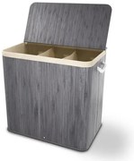 Juskys Curly bambusz kosár 150 L - szürke