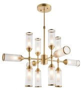 Endon 92214 - TOUR rúdon függő csillár 12xG9/3W/230V sárgaréz