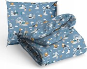 Gyerek Ágyneműhuzat 160x200 baba 100% pamut Certfikat Szivárvány kotrógép