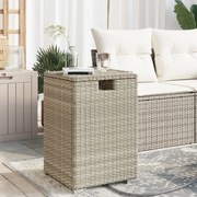 vidaXL világosszürke polyrattan propántartály borító asztal 40x40x60cm