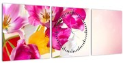 Tulipán képe (órával) (90x30 cm)