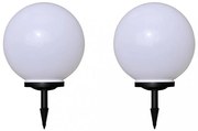 2 db kültéri gyalogjáró LED-lámpa cölöppel 40 cm
