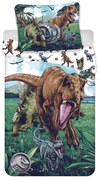 Egyszemélyes pamut gyerek ágyneműhuzat 140x200 cm Jurassic World "Trio" – Jerry Fabrics