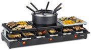 Klarstein Fonduelette XL, 3 az 1-ben raclette grill fonduevel, 1650 W, természetes kő, 6 személyre