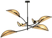 Csillár rúdon LOTUS 6xE14/10W/230V fekete/bézs