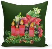 Karácsonyi mintás textil párnahuzat 43x43 cm – Mila Home