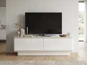 TV állvány ALVIN 135 cm, fehér/arany