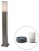 Okos kültéri lámpa 80 cm acél, WiFi P45-tel - Malios