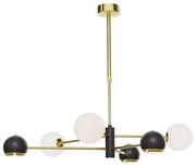 Jupiter 1965 - Csillár rúdon MOKA 3xGU10/10W/230V + 3xG9/10W/230V arany/fekete/fehér