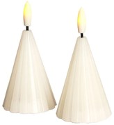 Fehér karácsonyi fénydekoráció 2 db-os ø 6 cm Laura – Sirius