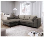 Kihúzható, tárolóval ellátott L-alakú balos sarok ülőgarnitúra LAGOA taupe/szürke