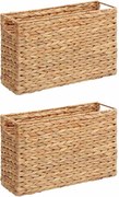 vidaXL Újság Kosarak 2 pcs Természetes 39 x 14 x 25 cm Vízi jácint