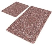 Barna bársony fürdőszobai kilépő szett 2 db-os 60x100 cm – Mila Home