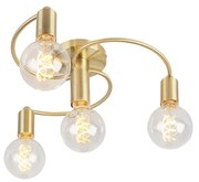 Art Deco mennyezeti lámpa sárgarézzel 4-lámpás - Facil