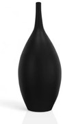 Fekete kerámia váza, 47 cm
