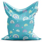 Classic babzsák színes szivárványok - gyerek, türkiz