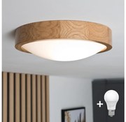 Brilagi - LED mennyezeti lámpa CARVALHO SLIM 1xE27/60W/230V, tölgy, 27 cm pr.