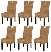 6 db Kubu rattan mangófa étkezőszék