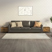 2 db füstös tölgy színű dohányzóasztal fém lábakkal 50x50x40 cm