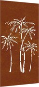 vidaXL pálmafa mintás corten acél kerti faldísz 105 x 55 cm