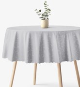 Goldea ünnepi kör alakú teflonos terítő - szürke nagy ornamentekkel ékesített Ø 100 cm