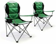 DIVERO Kempingszék Deluxe 2 db zöld