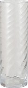 Üveg Váza Átlátszó Hengeres Dekoratív Fehér 45 X 15 CM