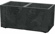 SIERRA CASE BETON EFFECT virágtartó 57,7 cm, fekete, S